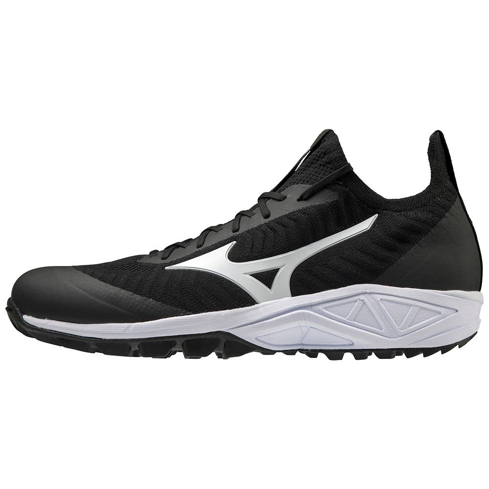 Mizuno Men's Dominant AS Knit All Surface Low Turf Baseball Shoes Black/White (320628-NJZ)